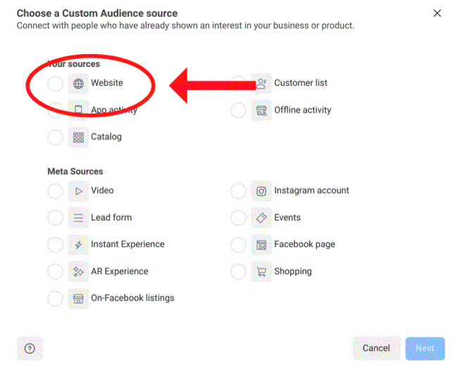 custom audience setup